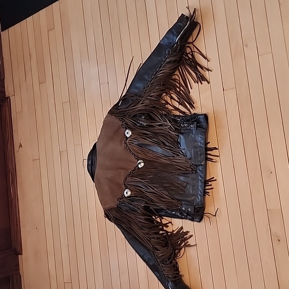 Vintage Fringe Leather jacket Size S from American Top - Picture 13 of 13